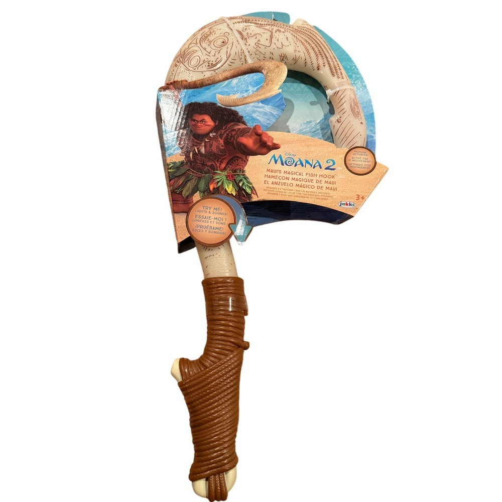 NEW Disney Moana 2 Maui Magical Fish Hook Role Play Toy Light Up Cosplay Prop